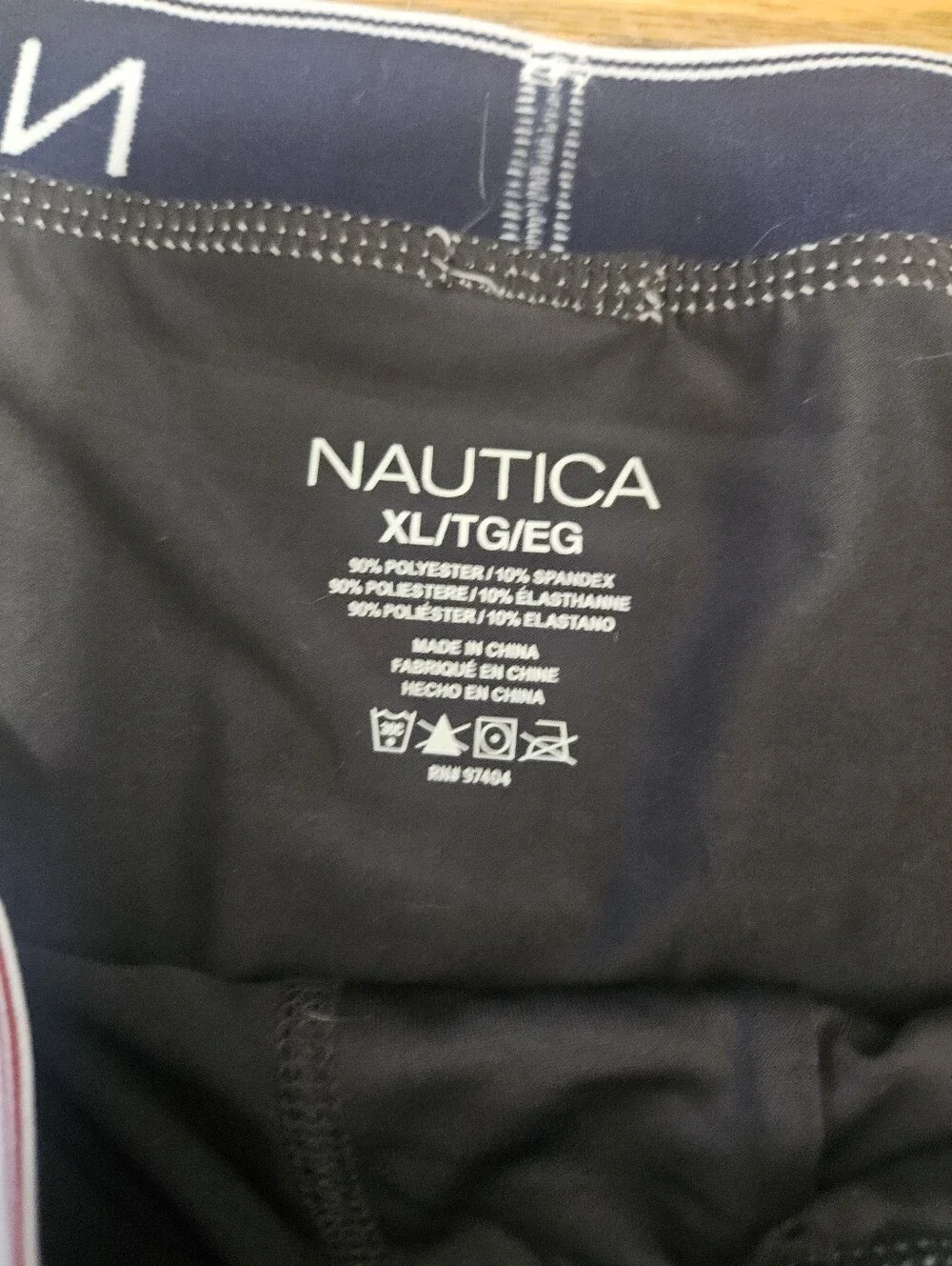 Nautica Underwear Black Performance Boxer Briefs Size XL